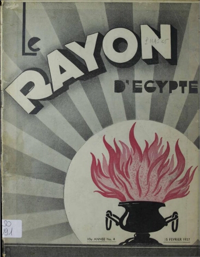 Le Rayon d’Egypte Vol.10 N°4 (15-05-1937)